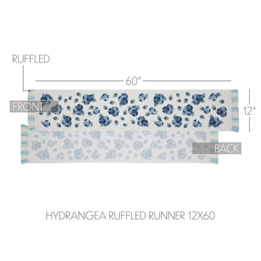Finders Keepers Hydrangea Ruffled Runner 12x60 - The Fox Decor